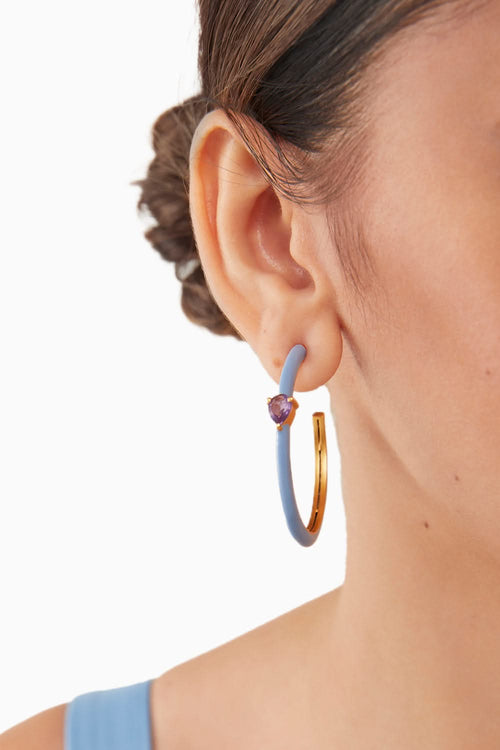 Blue Elisa Hoops