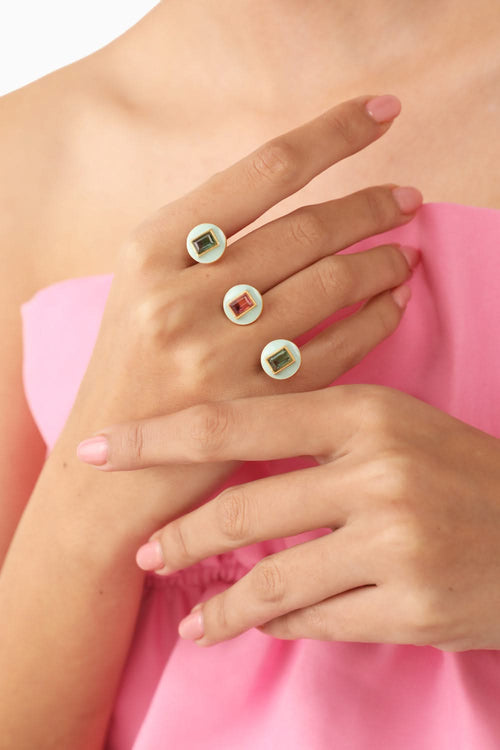 Mint Green Gabriella Ring