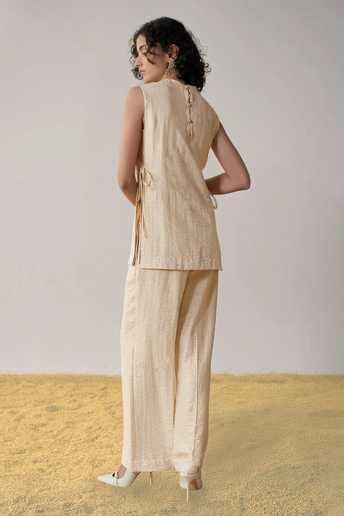 Silk Linen Straight Pant