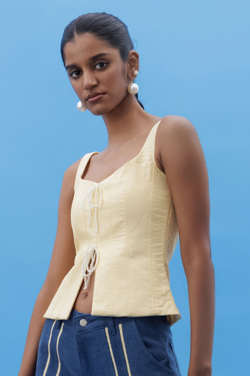 Yellow Mimosa Corset