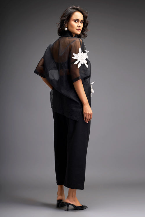 Applique Top With Tube And Pants