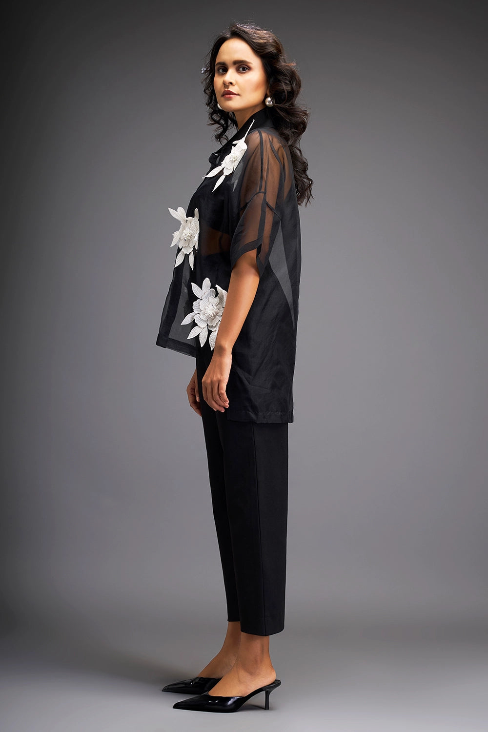 Applique Top With Tube And Pants