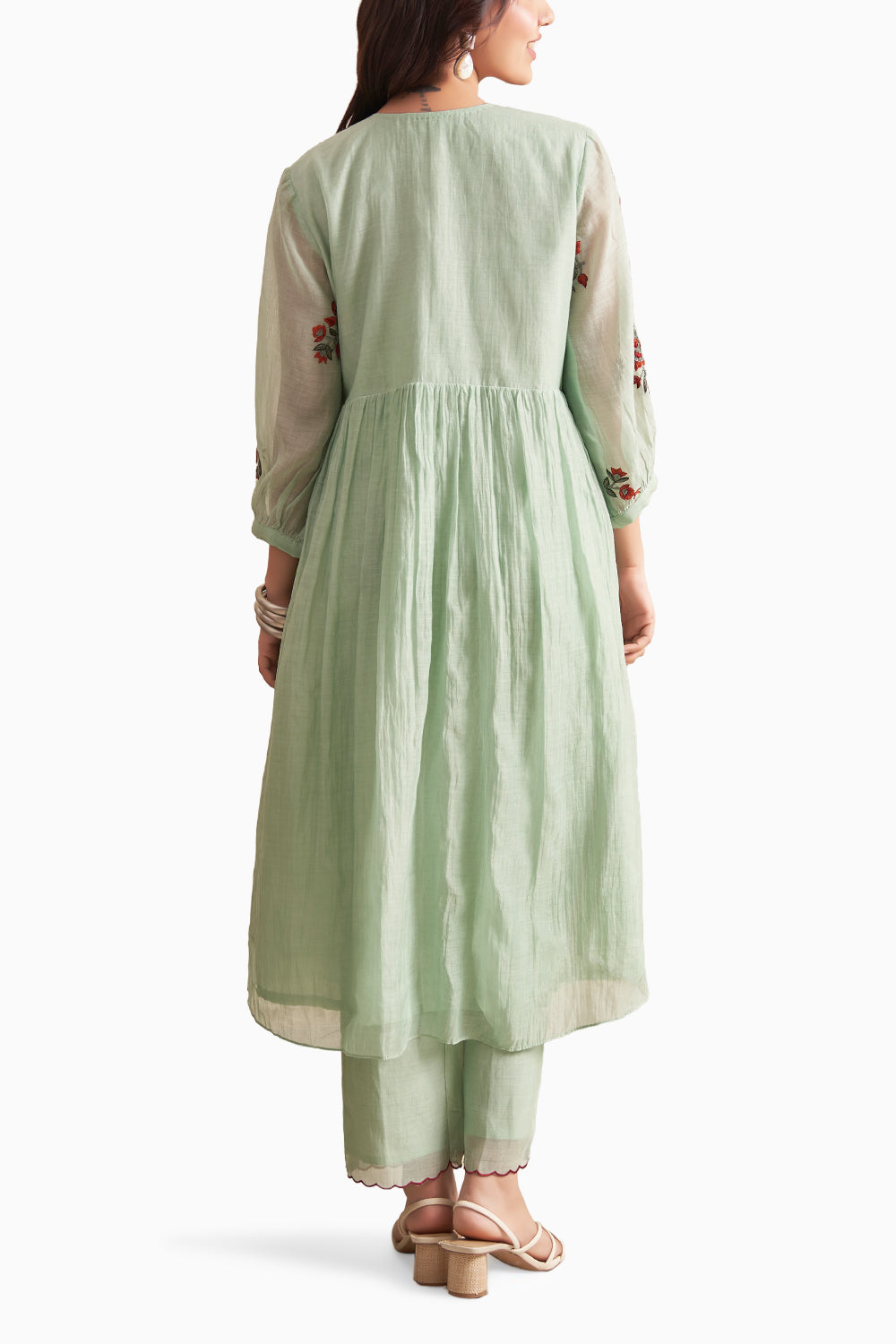 Adhira Sage Green Kurta Set