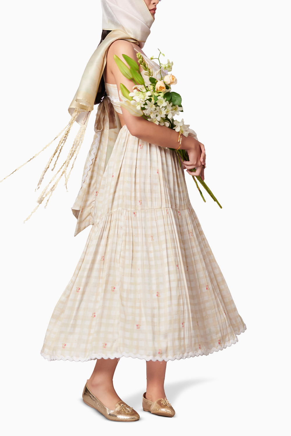 After Glow Rosette Long Dress