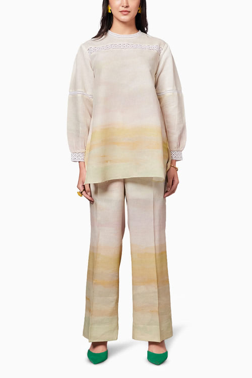 After Glow Short Top and Trousers Coord Set