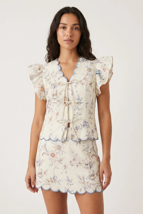 Clea Scalloped Shirt