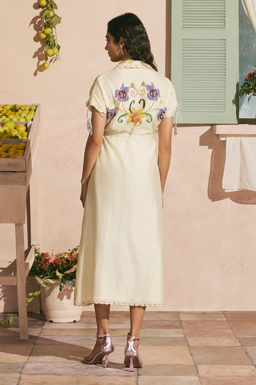 Ivory Iris Shirt Dress