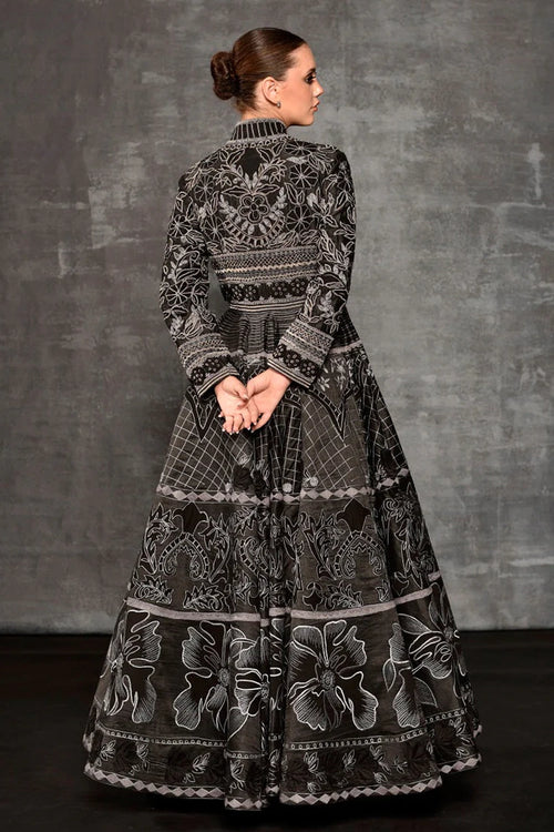 Black Cotton Silk Gown