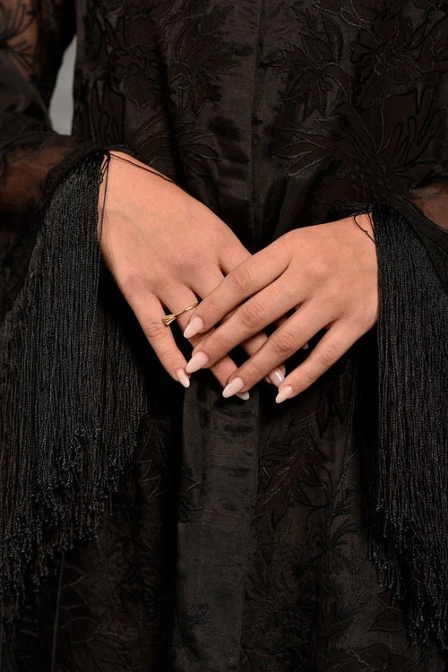 Black Organza Silk Kurta Set