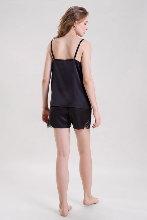 Black Cami Top and Shorts Set