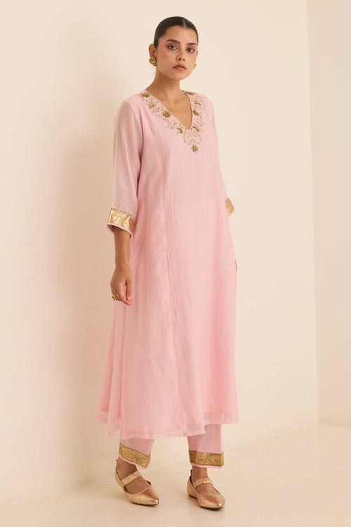 Blush Mukaish Kurta Set