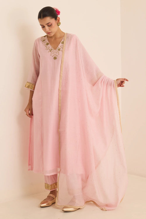 Blush Mukaish Kurta Set
