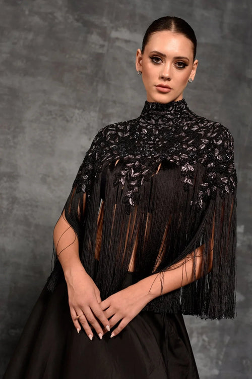 Black Cotton Silk Co-ord Set