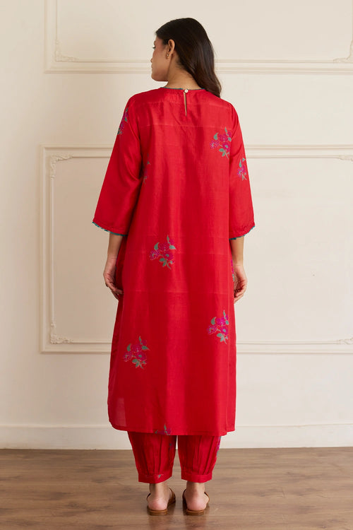 Ruby Radiance Silk Co-ord Set