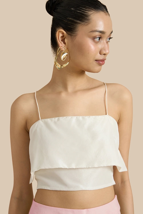 Dahlia White and Pink Skirt Set