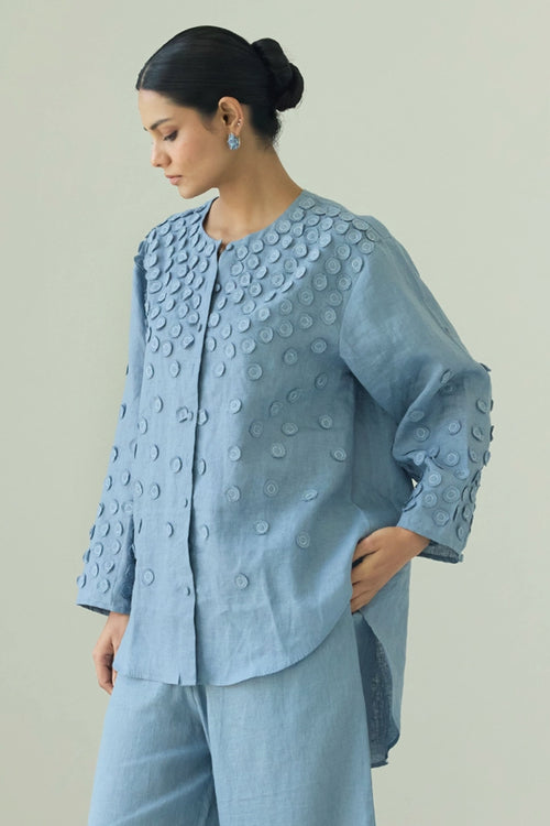 Masie Circles Blue Shirt