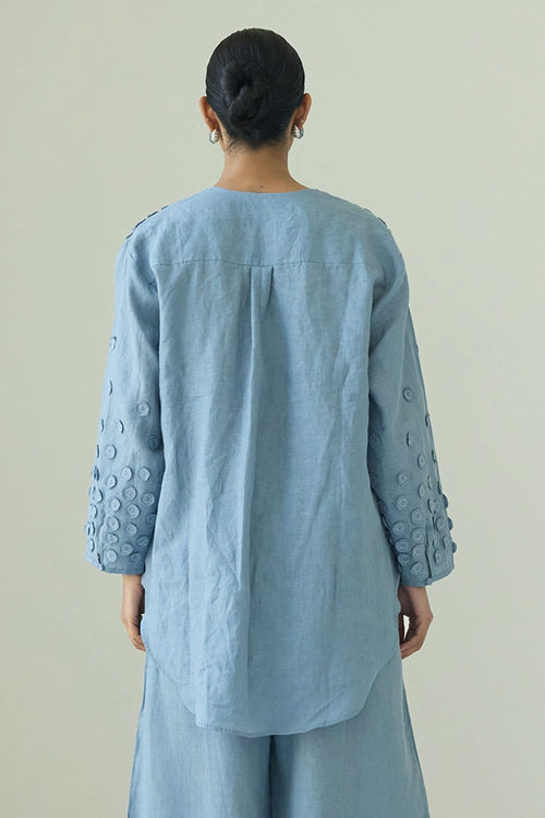 Masie Circles Blue Shirt