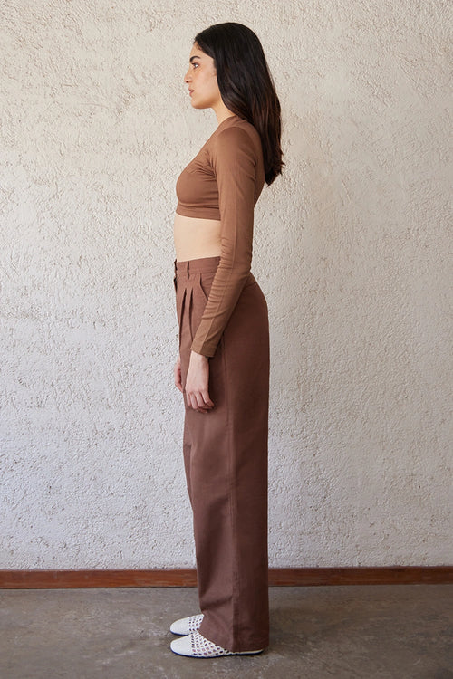 Cocoa Mini Crop with Downtown Pants