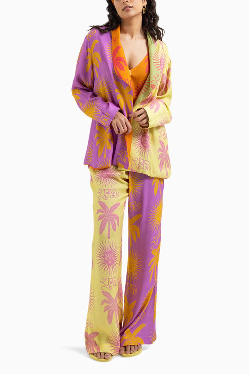 Sugar Sun Vest Coat with Blazer and Pants