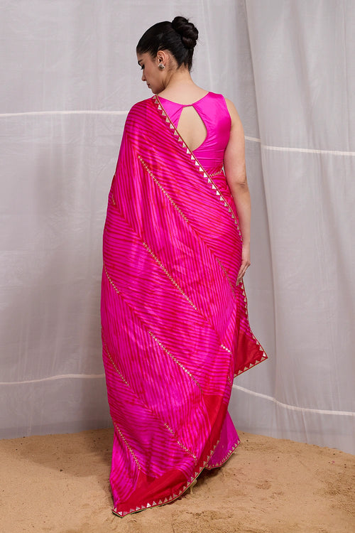 Red Rani Dori Saree