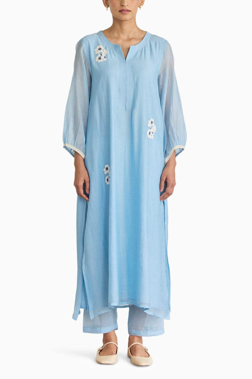 Dreamy Powder Blue And Ivory Set