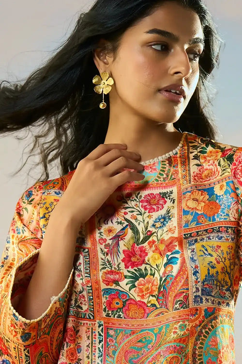 Ornamental Print Dress