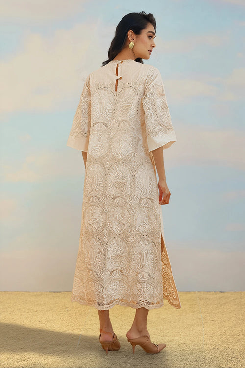 Cutwork Embroidered Scalloped Maxi