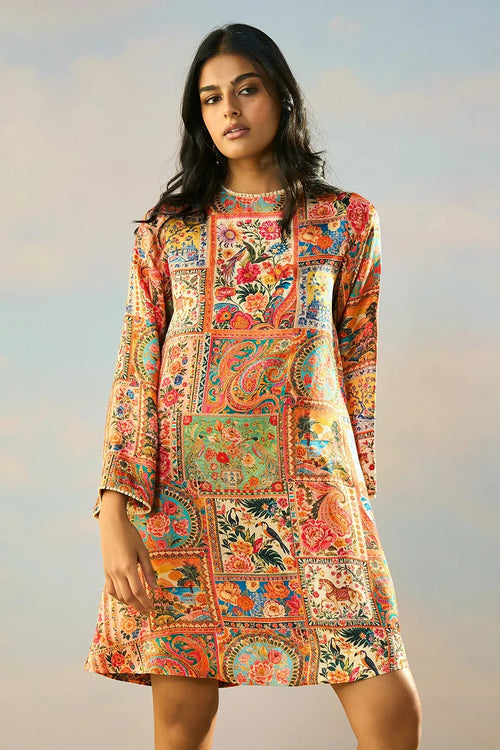 Ornamental Print Dress