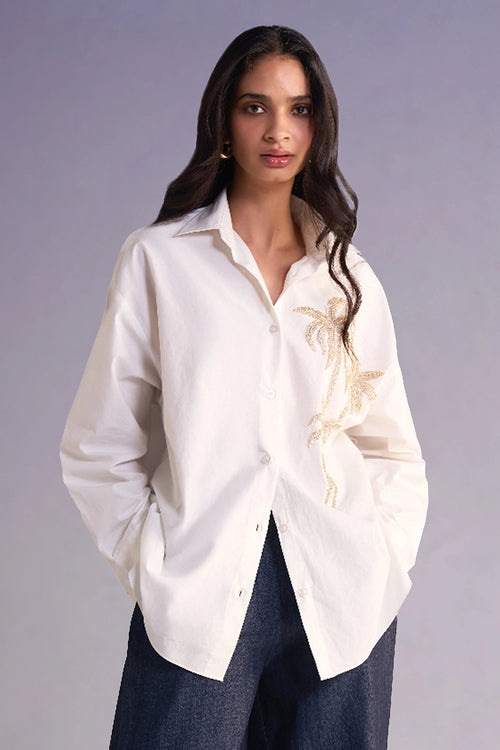 Bead Embroidered Shirt