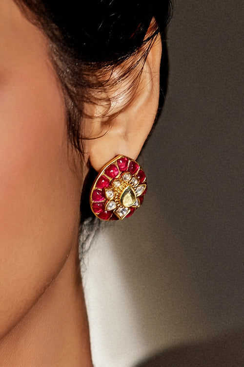 Carnival Of Crimsons Bridal Studs