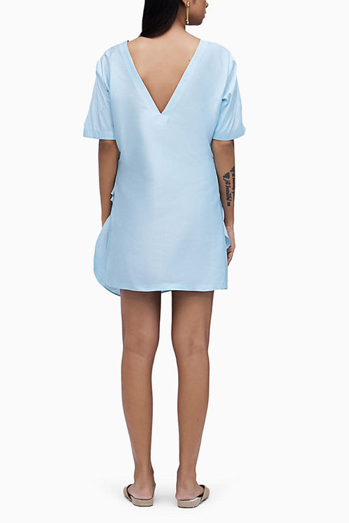 Echo Blue Eroded Taffeta Dress