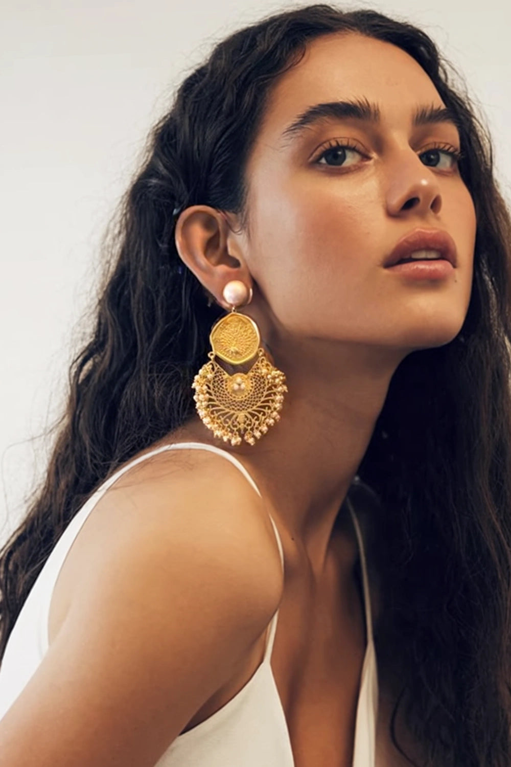 Mor Coin Pearl Jhumka