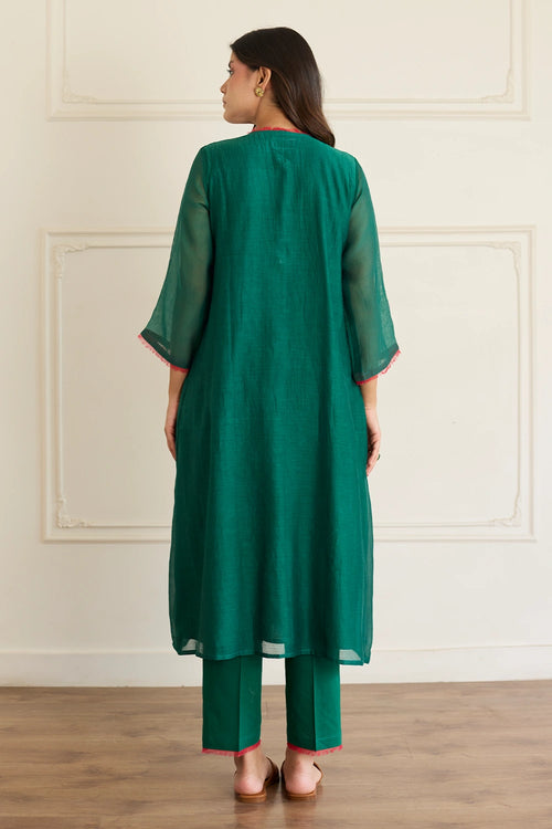 Emerald Enchantment Floral Co-ord Set