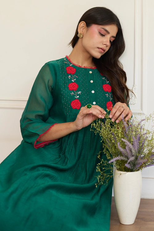 Emerald Enchantment Floral Co-ord Set