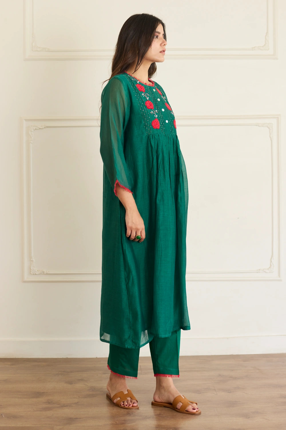 Emerald Enchantment Floral Co-ord Set