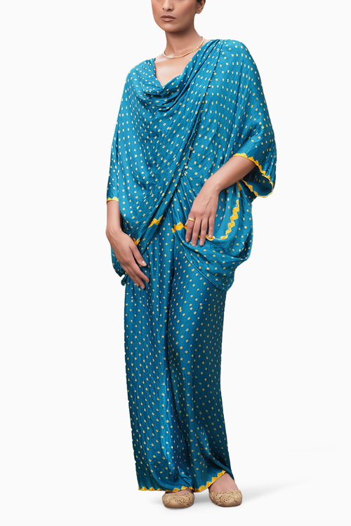 Teal Blue Anjuna Twist Top Set