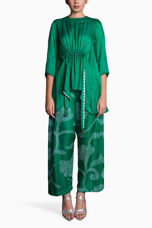 Green Origami Pant Set