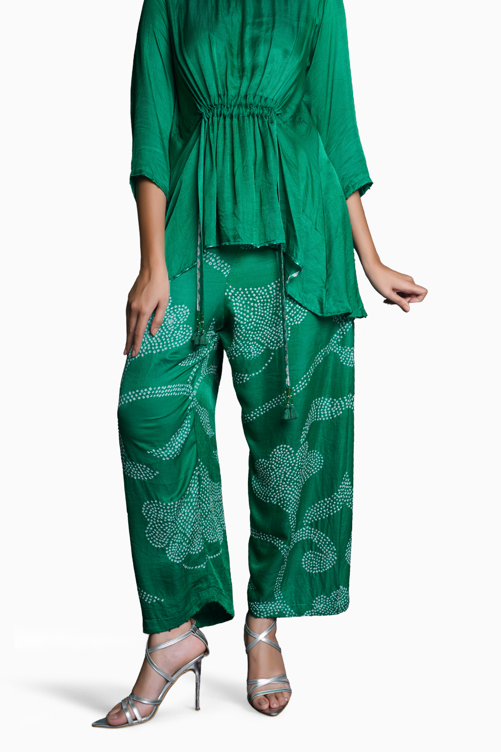 Green Origami Pant Set