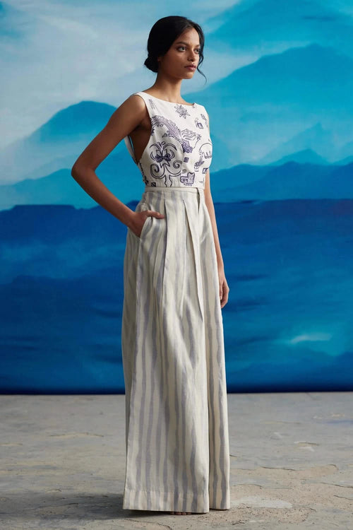 Madelief Low Back Top with Shardul Flare Pants