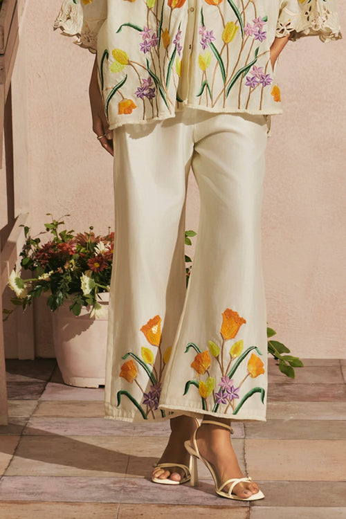 Ivory Tulip Pants