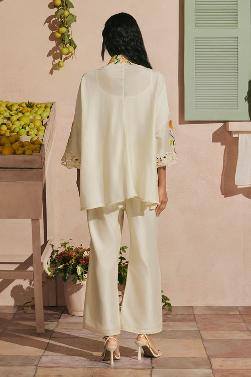 Ivory Tulip Shirt With Ivory Tulip Pants