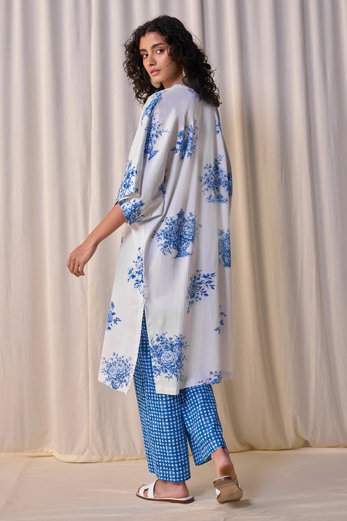 Linen Madras Check Print Pant