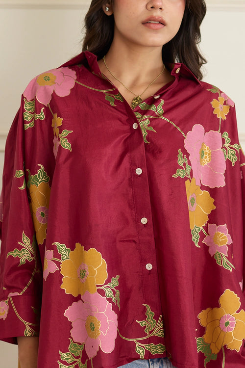 Gia Maroon Shirt