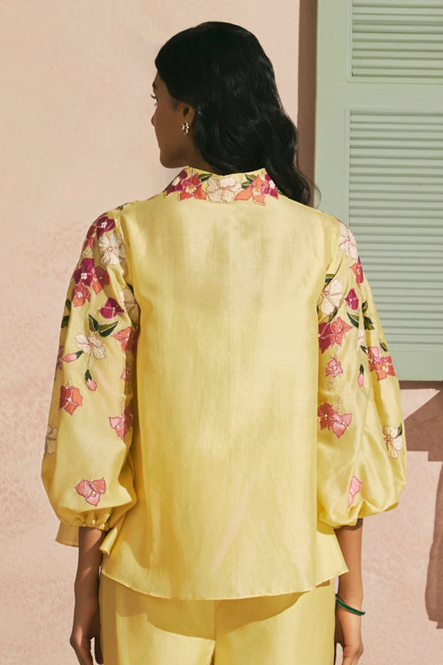 Butter Yellow Bougainvillea Shirt