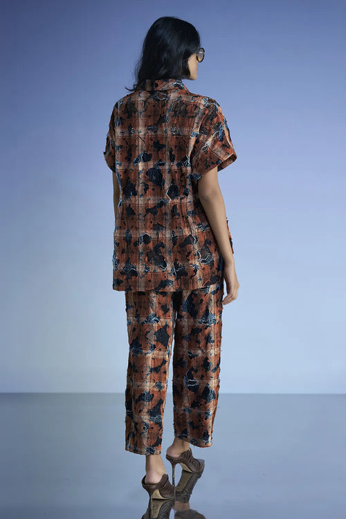 Distressed Shirt And Pant Set