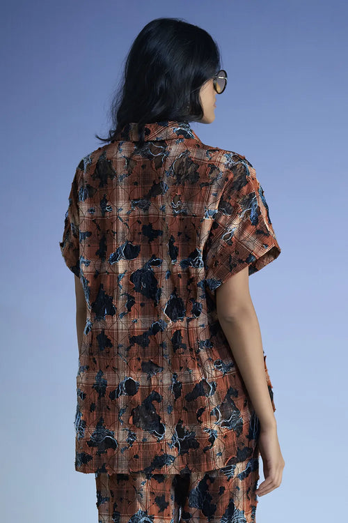 Distressed Structured Shirt