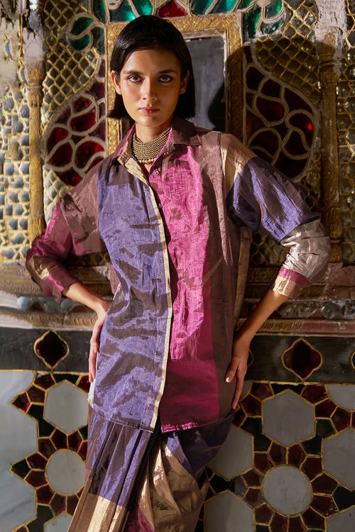 Striped Benares Tissue Shirt