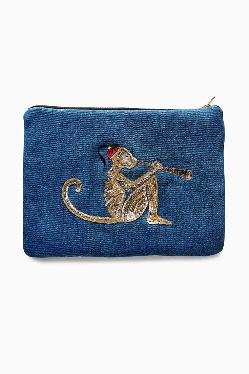 The Golden Monkey Denim Bag