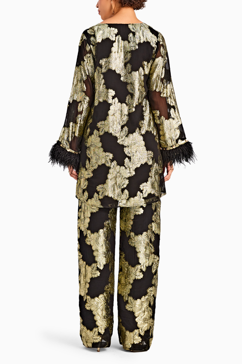 Lurex Black Pant Set
