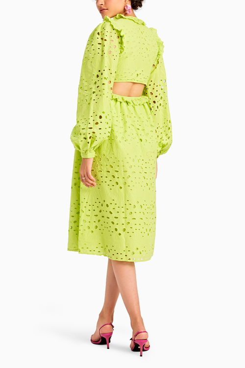 Lime Schiffli Dress